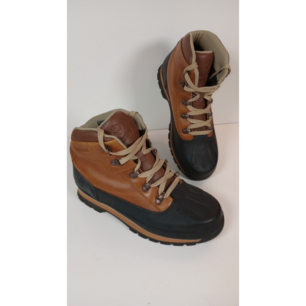 Timberland Youth GS Euro Hiker Shell Toe Duck Boots Tan Brown A1LTT US 6M
